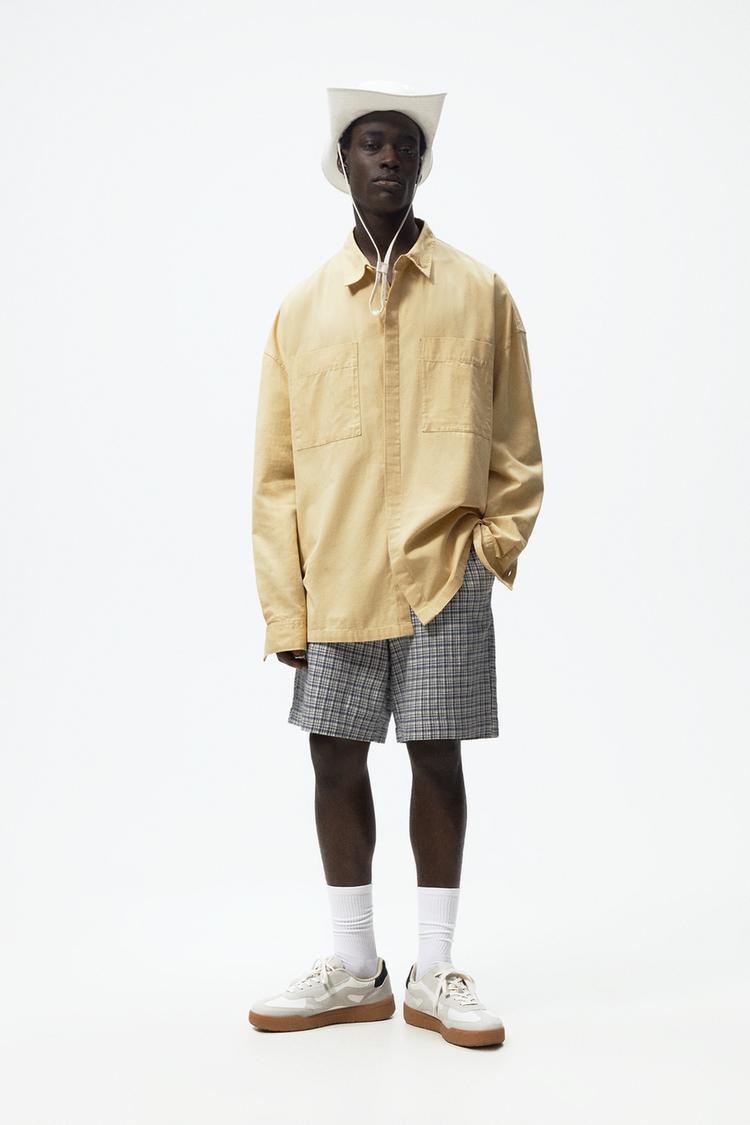 Zara checked bermuda shorts sales